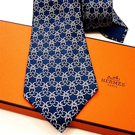 hermes tie blue stin|Hermes silk square ties.